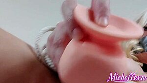 Blonde Teen Bound In Duct Tape Reaches Intense Climax