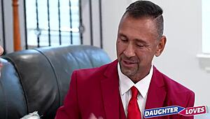 the boss cums during a twisted business deal with his not-daughter