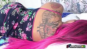 He says 'Shh, be quiet' while fucking the stepdaughter with his big cock as wife sleeps next door