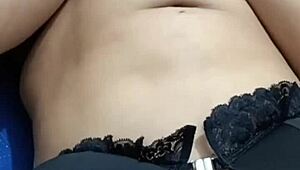 Latina bride teases husband with big ass surprise