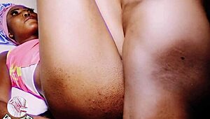 Giving Pretty Ebony Hot Sex On Dining Table