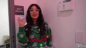 Big Titty Latina Coworker Fucks At Office Christmas Party
