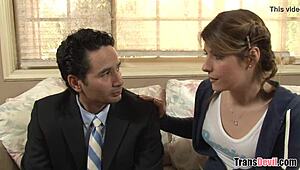 Tranny Babysitter Amy Daly Consoles Sad Kid