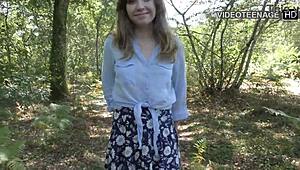 Is this lovely 18yo playing with sex toy in casting?