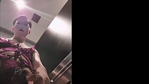 Asian sissy public toilet solo bbc tribute flashing lingerie