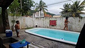 zezinho teves and paty bumbum honeymoon on brazilian beach