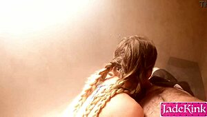 Cheating girlfriend fucking stranger in sauna 😈