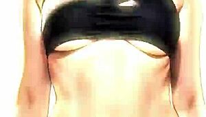 Leticia poses as a sexy model in bikini