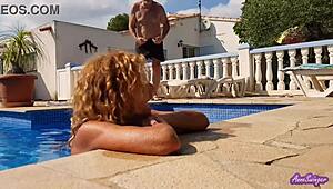 Nice weather for pool sex with partner 😏