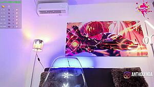 Anthonelladoll Rides Vibrator In Cowgirl, Her Big Latina Ass Bouncing Wildly