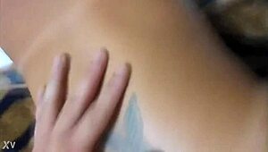 Busty Brazilian Latina Blonde Girlfriend Gets Cum on Big Tits from Friend