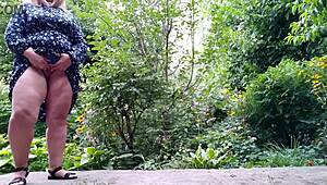 My mature mother-in-law pees standing up