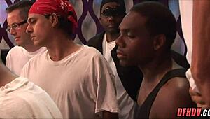 Wow, 50 guys for anal creampie orgy?