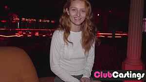 SHY REDHEAD STRIPS DOWN FOR CLUBCASTINGS INTERVIEW