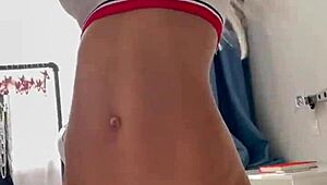 Hot Monika Fox Sexily Strips Off Her Sport Outfit Revealing Pierced Nipples