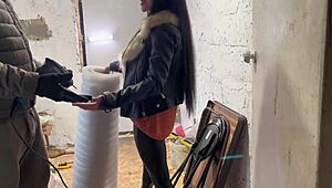 step mom unexpected suck step son construction worker he cum in mouth