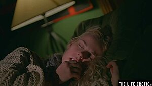 Blonde masturbates to orgasm