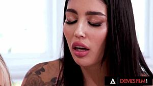 Lily Lane And Maya Woulfe Share Cock In Threesome