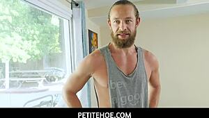 Petitehoe Lily Glee Can't Resist Fitness Instructor's Huge Cock