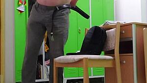 i changed clothes at work showing legs ass in sexy socks