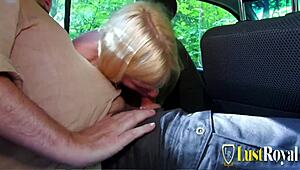 Blonde teen Lillian gets her ass fucked in the woods