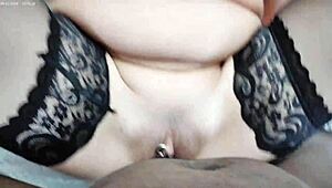 denise la flour takes marcorel's huge black cock in interracial blowjob and creampie first time