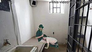 Police Officer FUCKS Prisoner In Humiliation Scene, Ball Licking And Bareback BDSM, Video Leaks And He Gets Fired.