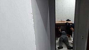 Wife moans while cheating with plumber