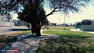 latina milf deepthroats big cock in homemade parody