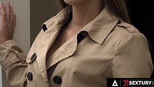 Stunning blonde's beautiful ass fingered and fucked by massive cock