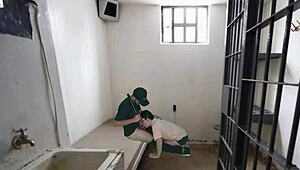 Police Officer FUCKS Prisoner In Humiliation Scene, Ball Licking And Bareback BDSM, Video Leaks And He Gets Fired.