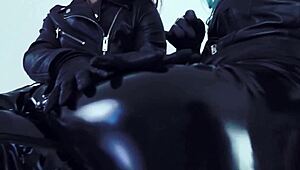 Leather Fashion Show At The Office.