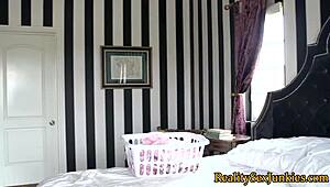 Doggystyle pornstar bent over for big cock spunk on big tits