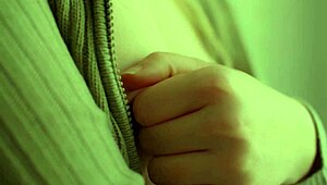 Beautiful blonde model teasing nipples and pussy closeup slow-motion