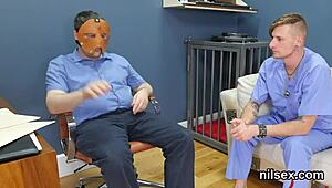 Wicked teen endures painful anus treatment in brutal asylum.