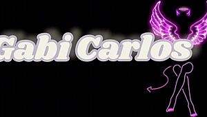 gang bang with gabi carlos in double penetration and cum in mouth