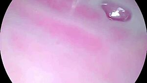 Camera deep inside of the wet pussy and captured the intense female orgasm