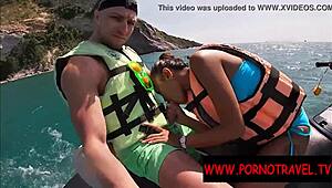 holiday public blowjob with horny perfect body