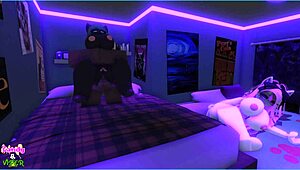 Viper Intensely Fucks Candy And Her Demi-Human Kittens