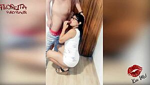 Intense milf sucks cock hard while her partner records the anal action.