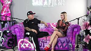 pornstar gets horny in real interview and achieves multiple orgasms - sara films - katty blake