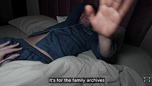 Teen Amateur Fills Up on Cum Before Bed in Neighbor's Room