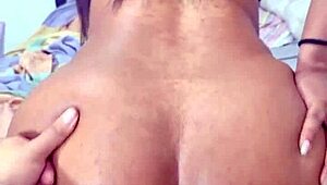 Latina teen opens big ass for anal dick gaping