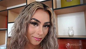 Morganita Brux, 20-year-old Brazilian beauty, takes first gangbang with monster cocks!