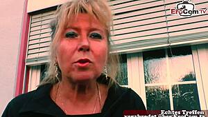 Tysk swinger-par prøver amatør trekant-casting