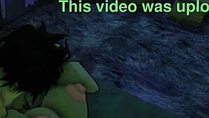 Busty Follower Asks for Hard Fuck and Cum Inside in Roblox