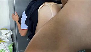 omg, my stepdad's pervert surprises me on all fours in the kitchen and fucks my pussy hard till cum covers me 😈