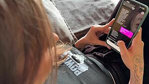 Jealous Wife Aroused by AI Bot Gets Cum on Ass