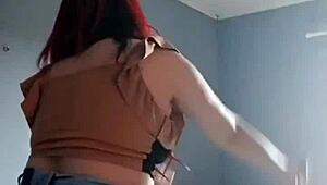 Big ass Latina twerks in tight shorts, shaking that booty