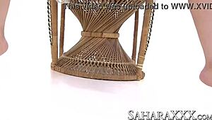 Sahara Knite Fingers Her Unshaved Indian Pussy